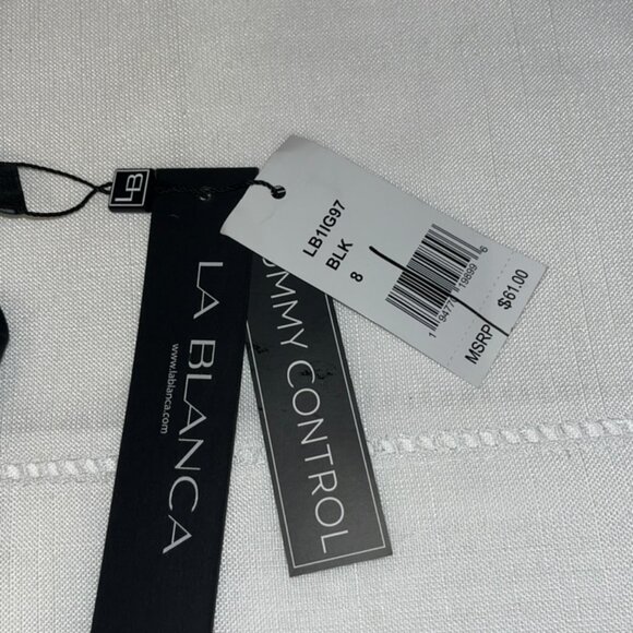 La Blanca Island Goddess Mid-Waist Sash Band Bottom in Black Size 8 - Picture 6 of 6